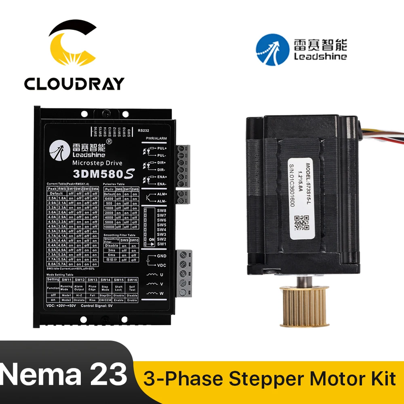 Leadshine Nema 23 3-phase Stepper Motor Kit 0.9N.m/1.3N.m 573S09-L-18/ 573S15-L