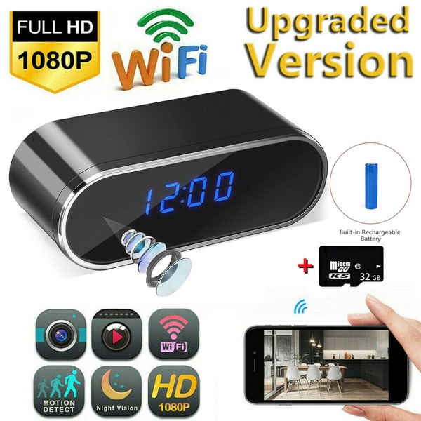 HD 1080P Spy Camera WiFi Hidden Wireless Night Vision Security Nanny Cam Alarm - Image 13