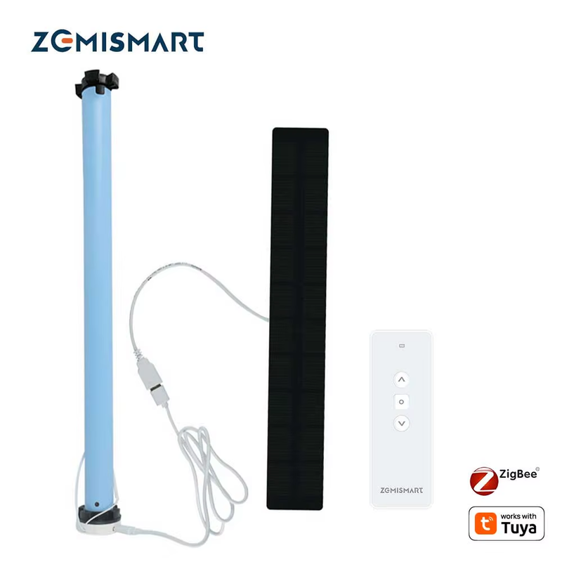 Zigbee Roller Shade Blinds Motor Built-in Battery Work with Tuya Smartthings App