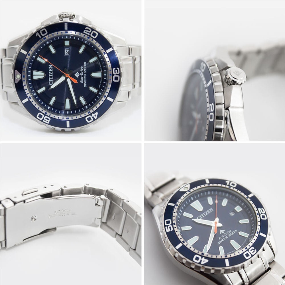 Pre-owned Citizen Ecodrive Promaster Diver's Watch Men 44mm 200m Stainless Steel Japanmade