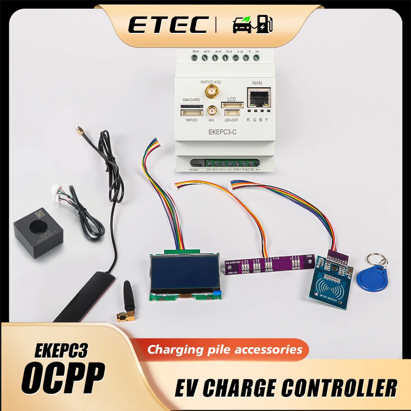 Electric Vehicle Charger Cable-Based Controller with OCPP1.6 (Wifi, 4G, Ethernet