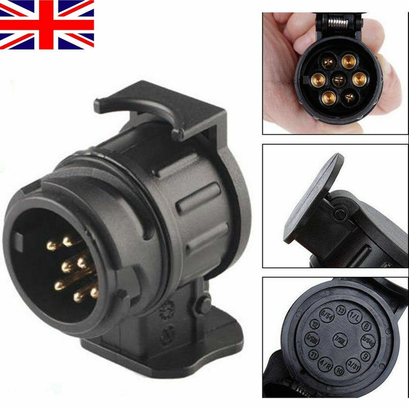 Trailer Truck 13 to7 Pin Socket Electric Towing Converter Tow Bar Plug