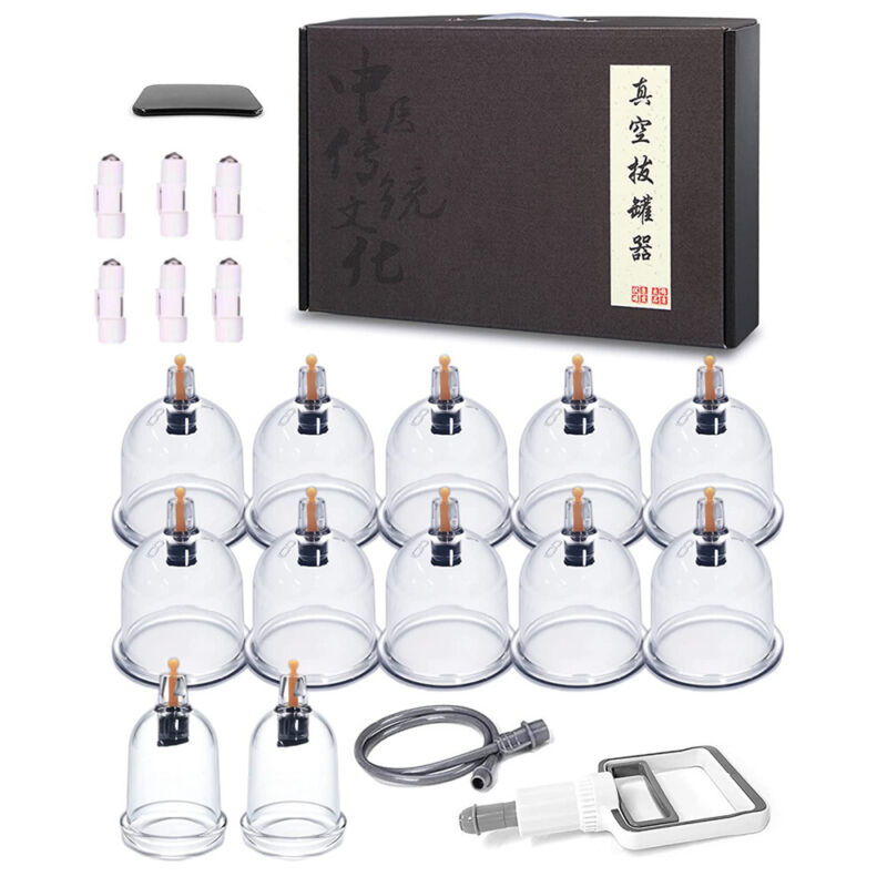 12 Pcs Cupping Therapy Set Silicone Suction Massage Cupping Chinese Cupping Set