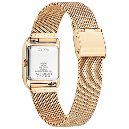 Pre-owned Citizen Rose Gold Womens Analogue Watch Ew5593-64d