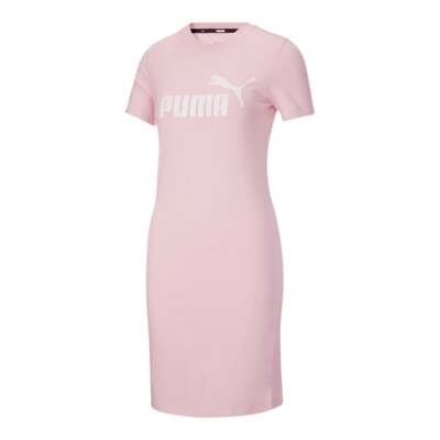 

Женское розовое повседневное платье-футболка с коротким рукавом Puma Essentials 670468-16, Розовый