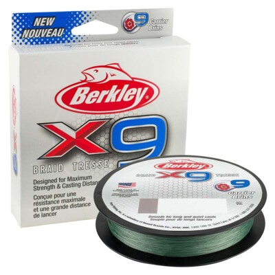 Berkley x9 Braid Low-Vis Green - 20lb - 328 yds - X9B33020-22 1486826 UPC 028...