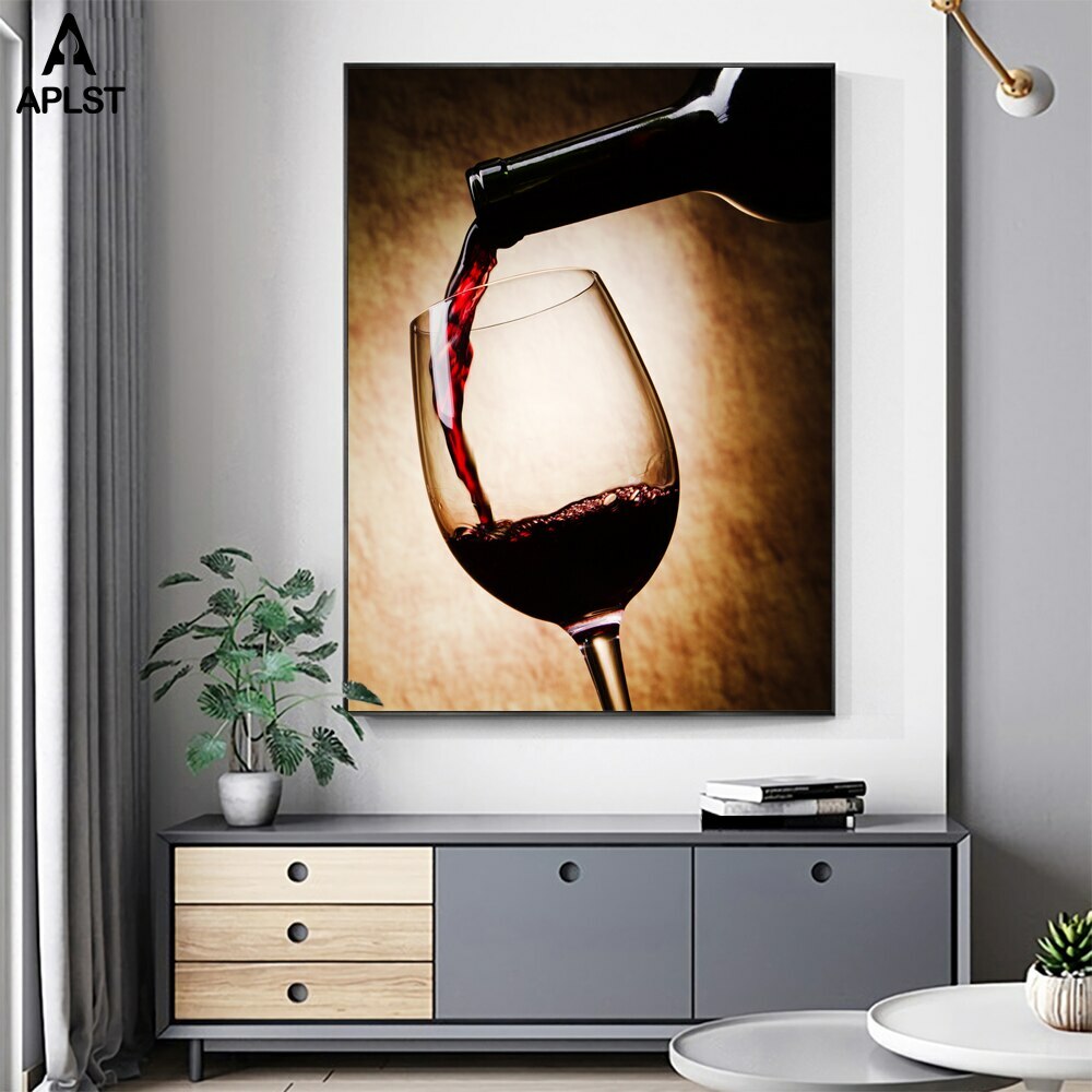 Pouring Wine into Glass Canvas Print