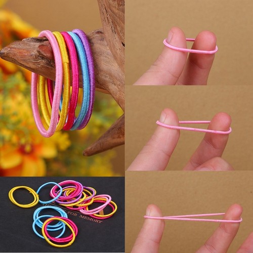 100pcs Wholesale Baby Girl Kids Tiny Hair Bands Elastic Ties