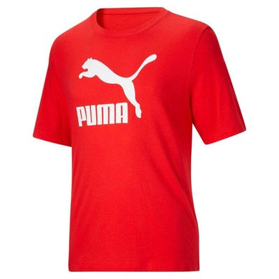 

Puma Classics Logo Футболка с круглым вырезом и коротким рукавом Большие высокие мужские красные повседневные топы, Красный, Puma Classics Logo Crew Neck Short Sleeve T-Shirt Big Tall