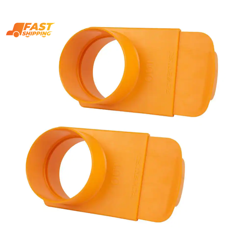 4 In. Integrated Blast Gate Clog Resistant, anti Gap Tapered ABS Plastic Fitting