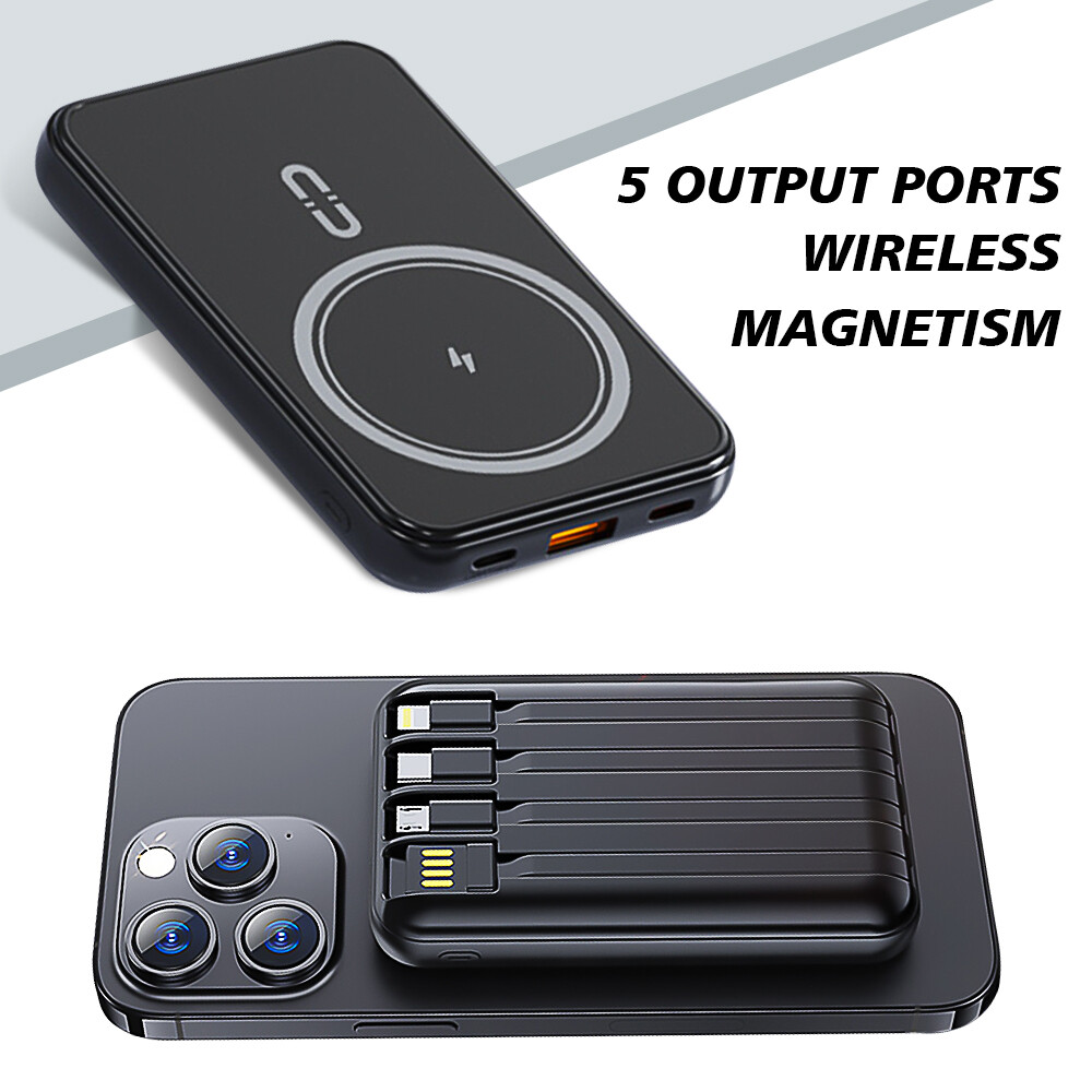 30000mAh Magnetic Power Bank Battery Pack Wireless Charge for iPhone 15/14/13/12