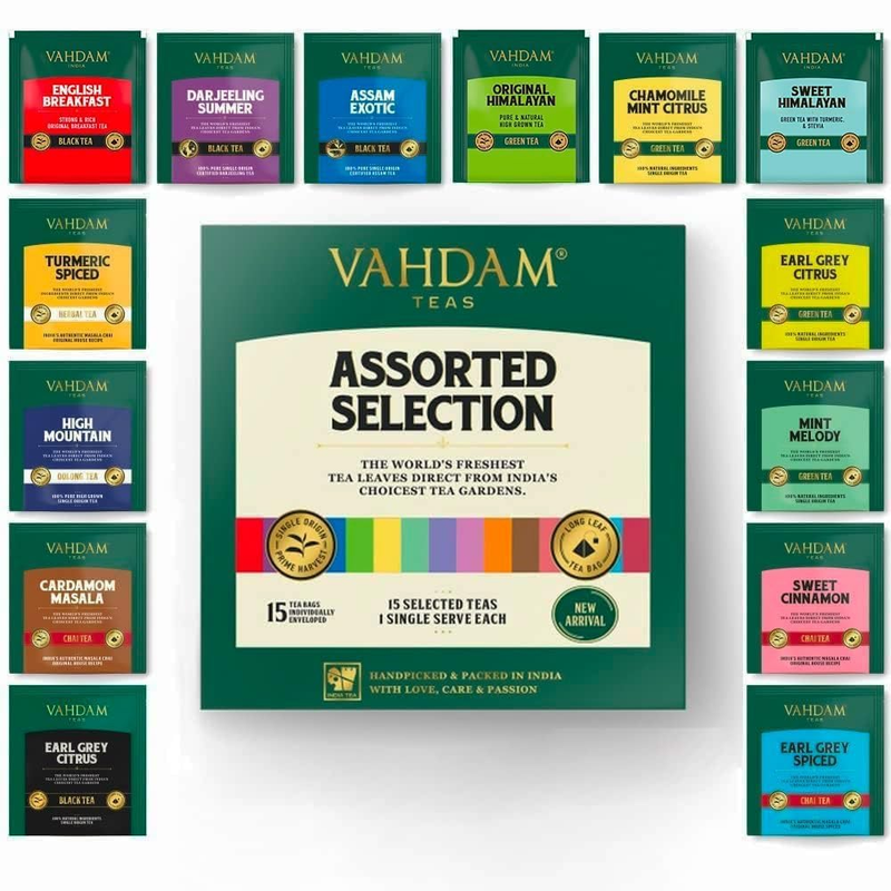 Variety Pack - 15 Flavors Pyramid Tea Bags Mothers Day Gifts