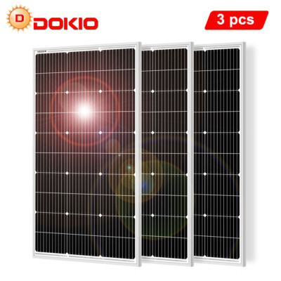 Dokio 100w 200w 400w 12v Mono Solar Panel for Home/RV/Boat/Battery/Power Station
