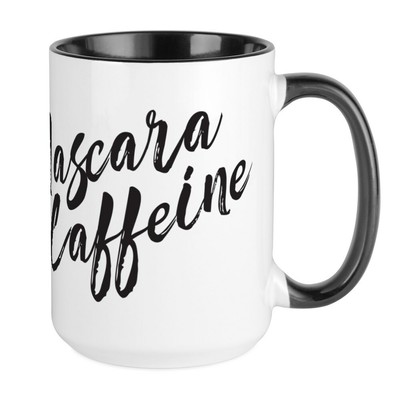 CafePress Mascara & Caffeine Large Mug (259240632)