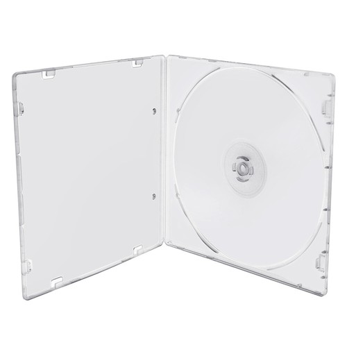 10/50/100/400 Pack Slim Clear CD Jewel Cases Single DVD Disc Storage Clear Tray