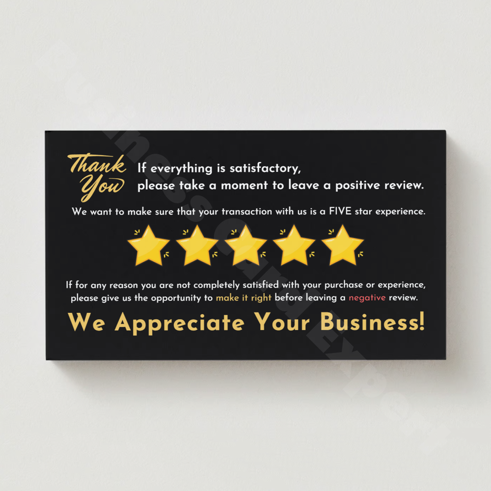 1000-5000 eBay Seller Thank You Cards eBay Business Cards Double Sided Gloss UV