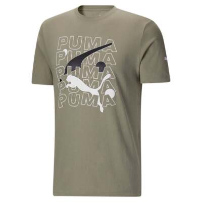 

Puma Formstripe Balance Футболка с круглым вырезом и коротким рукавом Мужские зеленые повседневные топы 58, Зеленый, Puma Formstripe Balance Crew Neck Short Sleeve T-Shirt