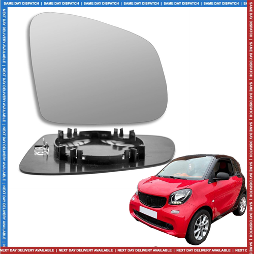 Smart Fortwo Forfour Right Driver wing mirror glass 2014-2021 door side Heated