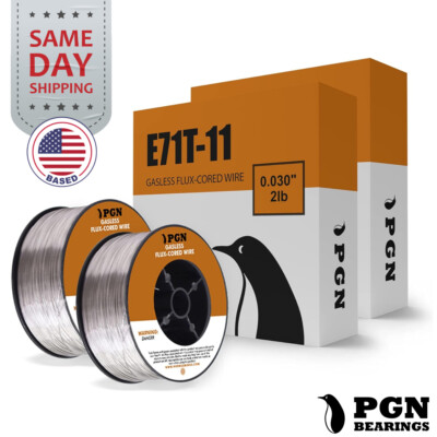 (2 x 2-Lb Spools) E71T-11 .030'' Flux Core Welding Wire - Gasless Mild Steel MIG