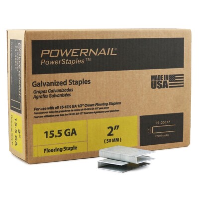 Powernail PS20077 15.5-Gauge 2-Inch Length Flooring Staples (case of 7700)