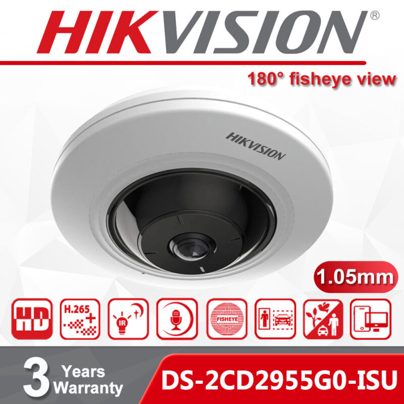 Hikvision Fisheye DS-2CD2955G0-ISU IP camera 5MP 180° HD IR Dome