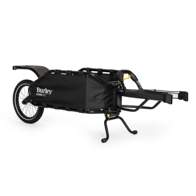 Burley Bike Trailer - Coho XC Cargo Trailer Detachable Travel Cart - Black