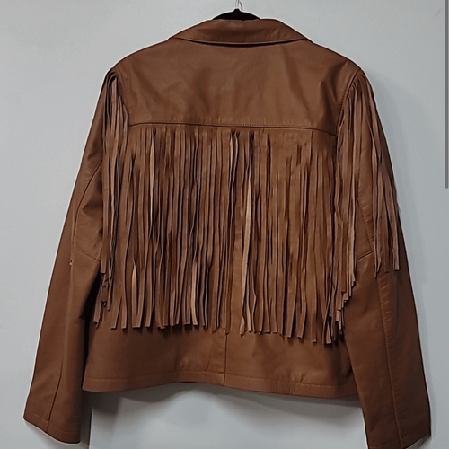 Pre-owned Free People Understated Bronco Leather Jacket In Brown