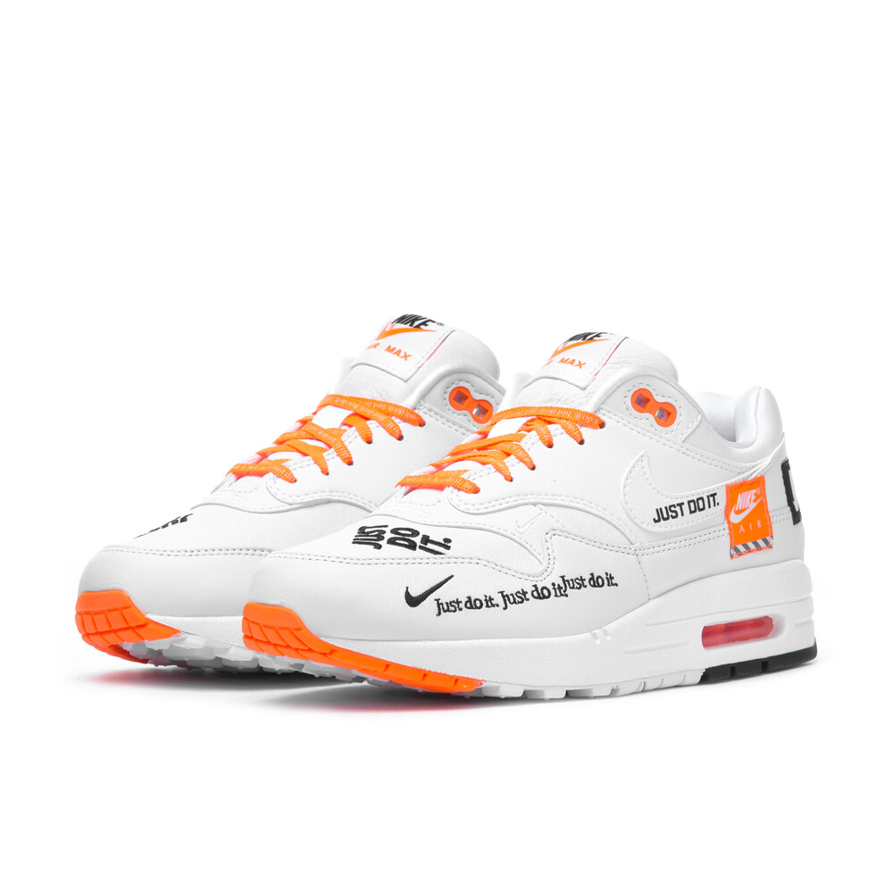 スニーカー Nike Air Max 1 Just Do It Orange (W) Nike MEN'S Air Max 1 SE JUST DO IT PACK White Orange SIZE 14
