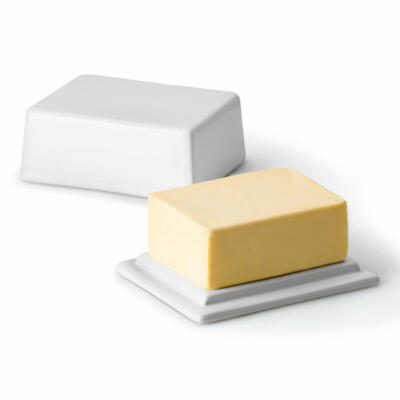 Continenta Butterdose für 250 g Butter Butter Dose Butterschale Keramik Weiß