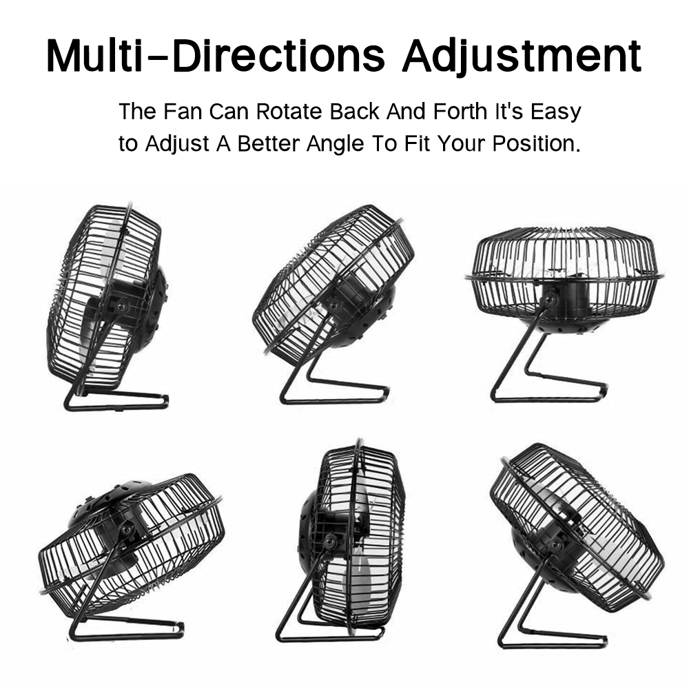 Portable USB Desk Fan Metal Personal Small air Cooler Cooling Operated Mini Fan