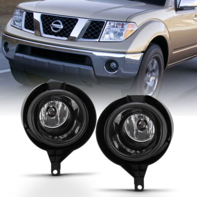 For 2005-2016 Frontier Chrome Bumper Fog Lights Lamps w/Switch+Bulbs Left+Right