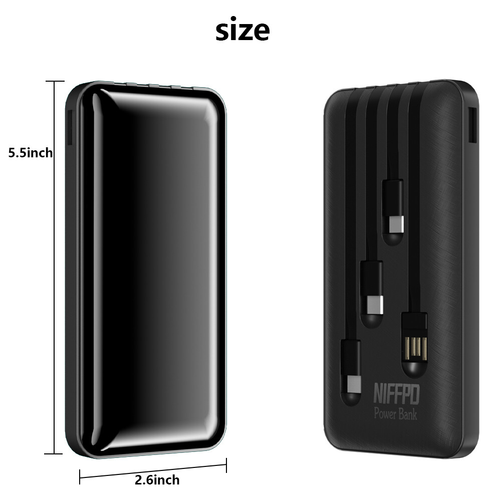20000mAh Power Bank Charger Portable Super Fast Charging External Battery 4USB
