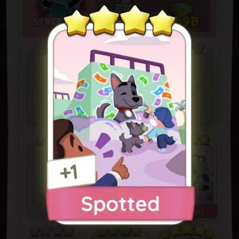 Spotted Monopoly_Go_4 Stars Sticker ⭐⭐⭐⭐ - FAST DELIVERED