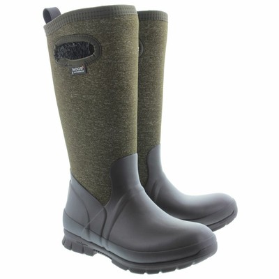 Pre-owned Bogs Crandall Tall Womens Chocolate Brown Insulated Wellingtons Wellies Boots