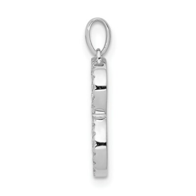 Pre-owned Superdealsforeverything Real 14kt White Gold Diamond Initial B Pendant