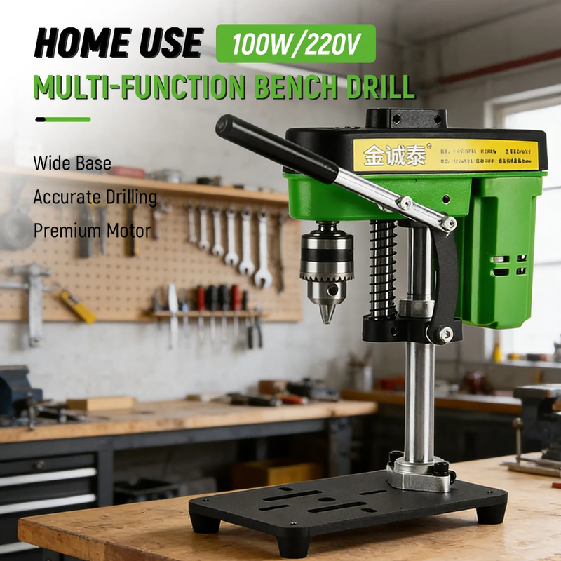 220V High Power Mini Bench Drill 7-Gear Adjustable Small Desktop Drilling Machin