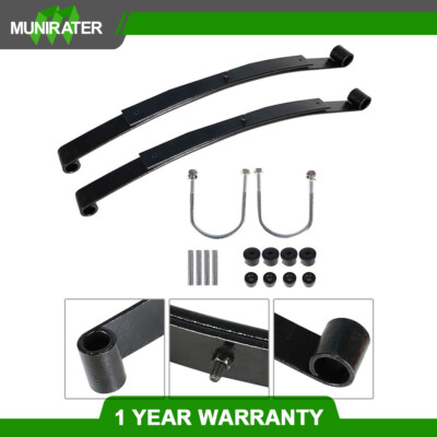 For EZGO RXV Golf Cart Heavy Duty Rear 2 Leaf Spring Kit With Bushing & Sleeves