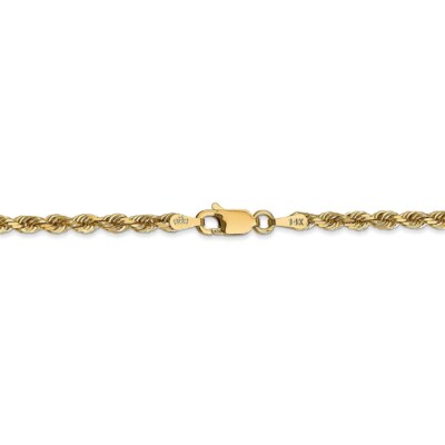 Pre-owned Superdealsforeverything Real 14kt Yellow Gold 3.0mm Diamond Cut Quadruple Rope Chain Bracelet; 7 Inch