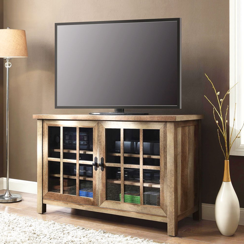 For 55 Inch Tv Led Media Entertainment Center Wood Console S