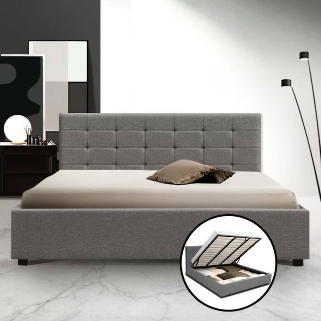 LISA King Size Gas Lift Bed Frame Base With Storage