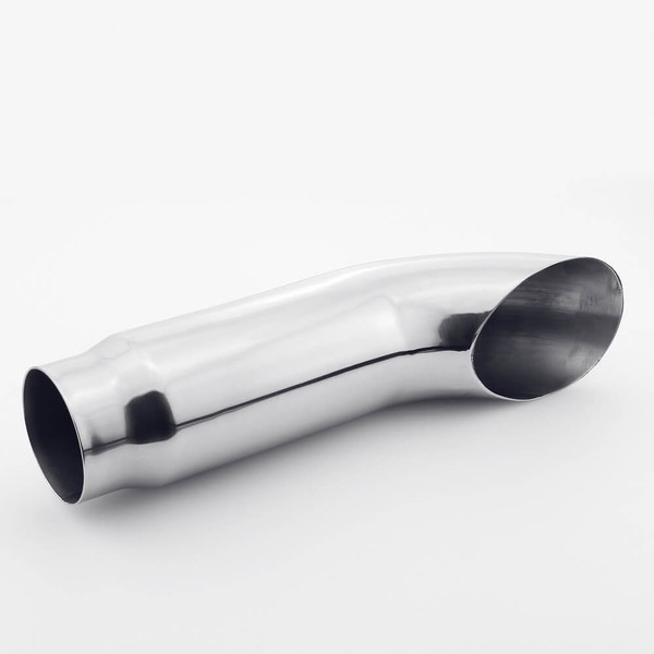 2.25" In 2.75" Out 11" Long Curve Pipe Turn Down 304 Stainless Steel