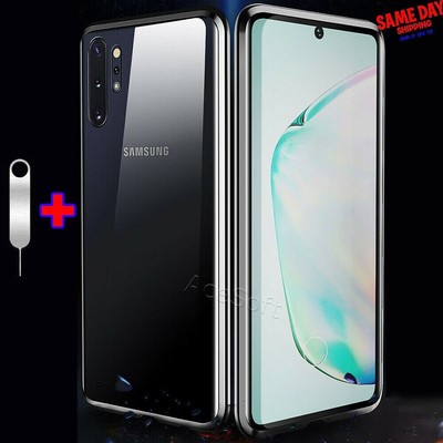 NEW Magnetic Adsorption Tempered Glass Cover Case for Samsung Galaxy Note 10+