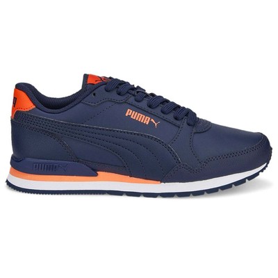 Puma 38490403 Kids Boys St Runner V3 Кожаные кроссовки на шнуровке Повседневная обувь