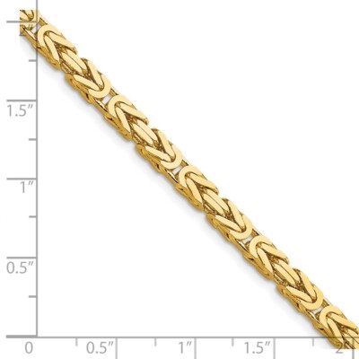 Pre-owned Superdealsforeverything Real 14kt Yellow Gold 22 Inch 4mm Byzantine With Lobster Clasp Chain; 22 Inch