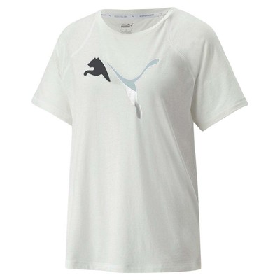 

Puma Evostripe Logo Crew Neck Short Sleeve Athletic TShirt Womens Size  Casua, Белый
