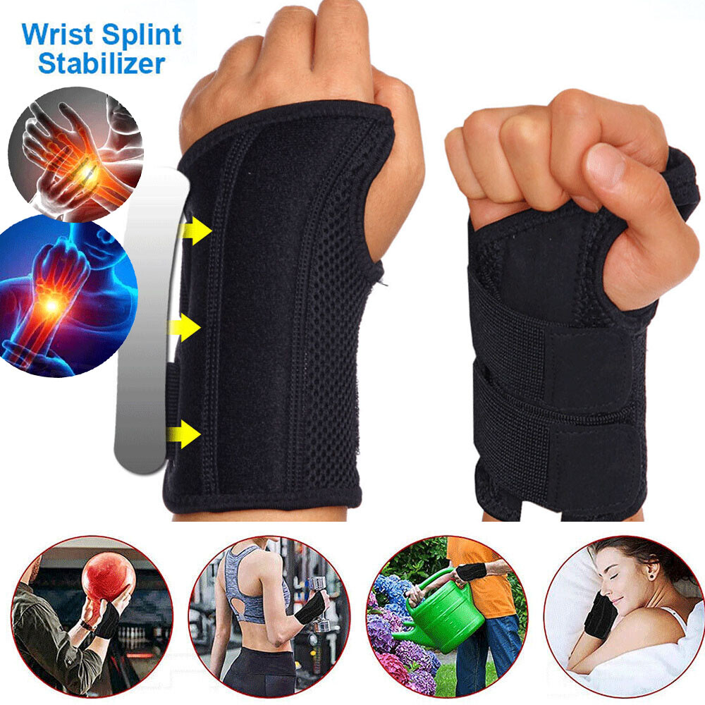 Wrist Hand Brace Support Carpal Tunnel Sprain Arthritis Gym Splint Right / Left