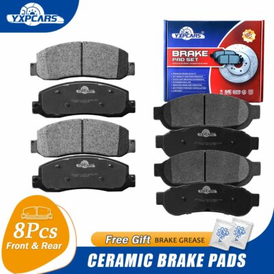 Front & Rear Ceramic Brake Pads For 2008 - 2012 Ford F-250 F-350 Super Duty
