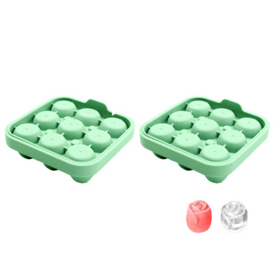 4/9 Grids Rose Silicone Ice Cube Ball Maker Tray Bar Party Whiskey Cocktails