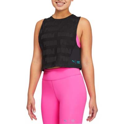 

Puma First Mile Xtreme Scoop Neck Training Tank Top Womens Black Casual Athleti, Черный