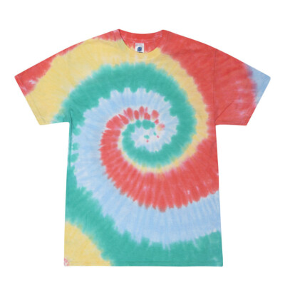 Picturesque Tie Dye T-Shirts Adult Large 100% Pre-Shrunk Cotton Colortone
